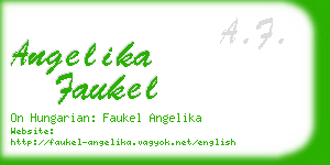 angelika faukel business card